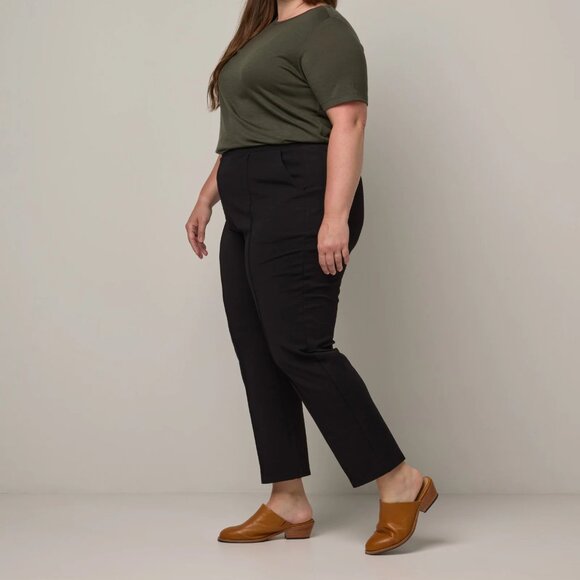 Wool& Rosso Straight Ponte Pant (S, Black) - Picture 2 of 11